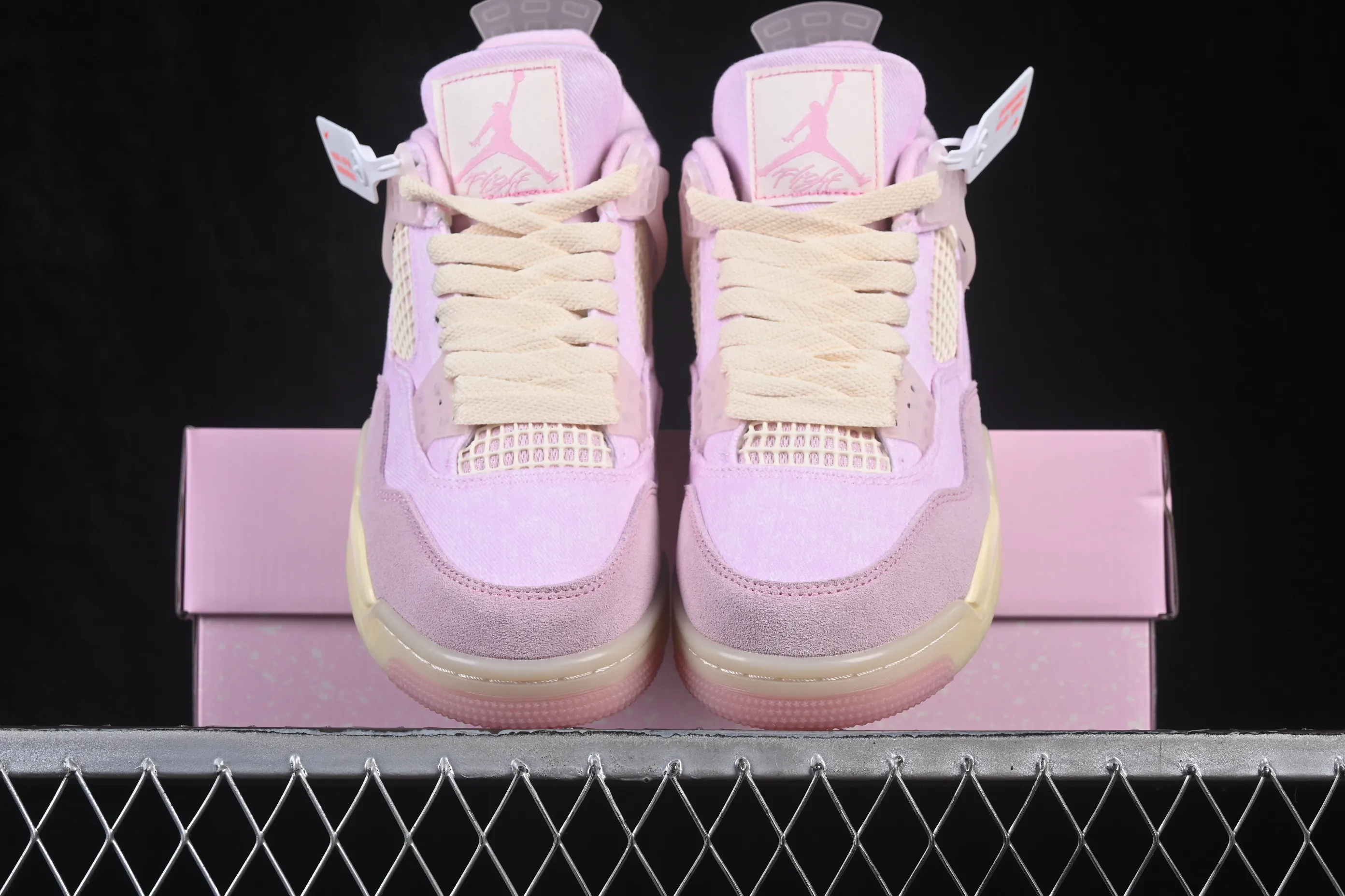 All categories Air Jordan Jordan series basketball shoes Air Jordan 4 Air Jordan 4 Retro "Iced Carmine" AJ4 Jordan 4 denim ice plum powder replica basketball shoes IB6716-600